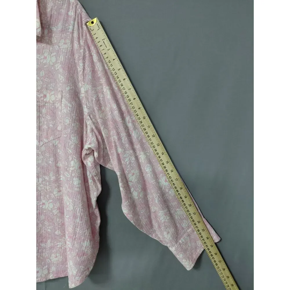 J.Crew Pink Floral Blouse Women See Measurements